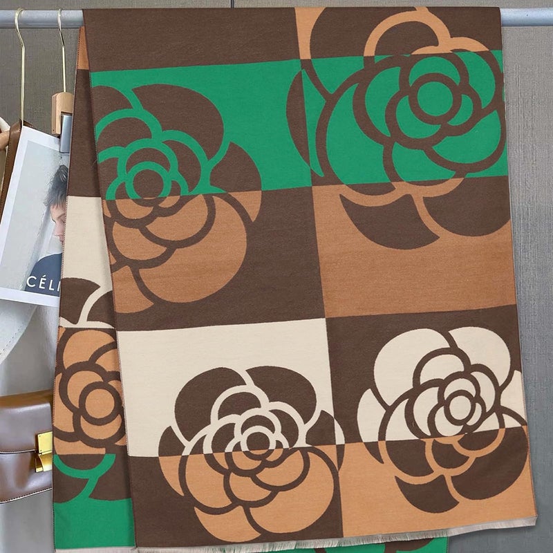 EXTREE Scarfs for Women Pashmina Silky Shawl Wrap for Evening Dressing Blanket Open Front Poncho Cape - Image 4